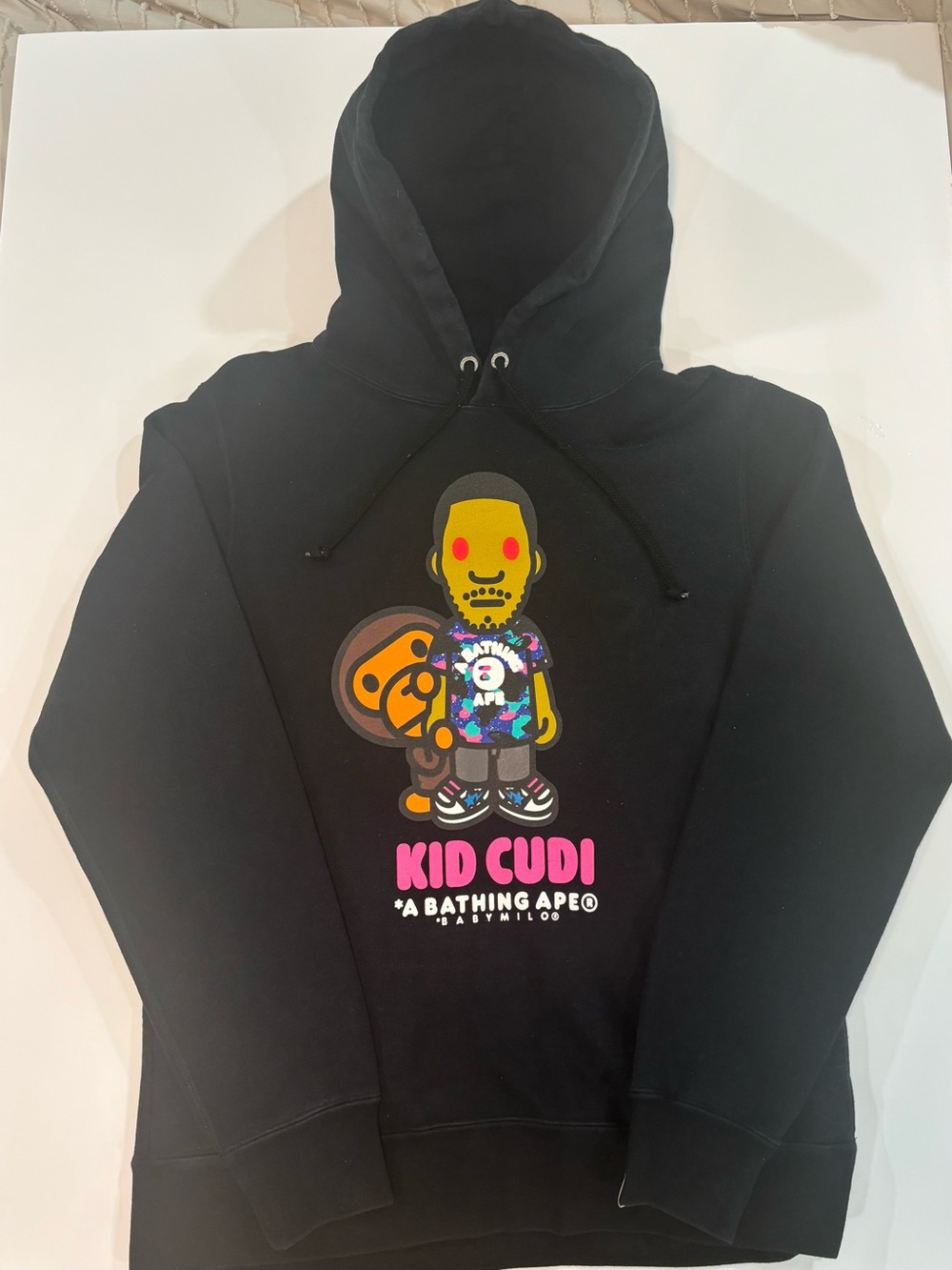 BAPE x Kid Cudi Baby Milo Pullover Hoodie Black Size L A Bathing Ape SS21 Japan